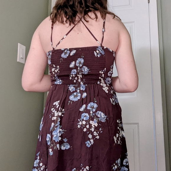 GARAGE Crossback Floral Mini Dress | Size Medium - Picture 4 of 9